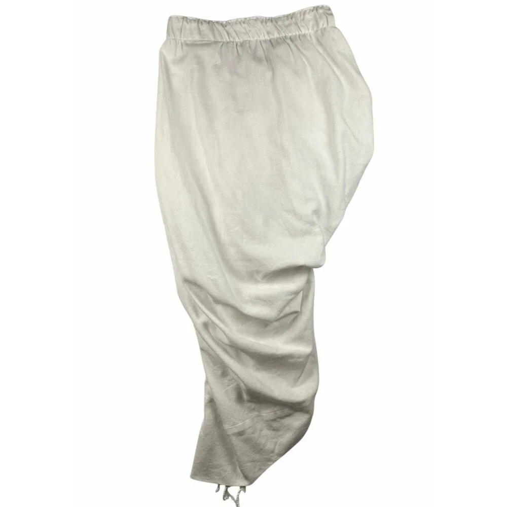 Just Bee Queen Tulum White Madi Ruched Wrap Skirt With Fringe Sz M Boho Resort - Picture 5 of 15